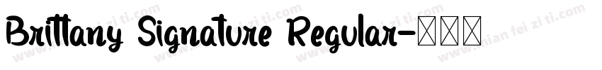 Brittany Signature Regular字体转换
